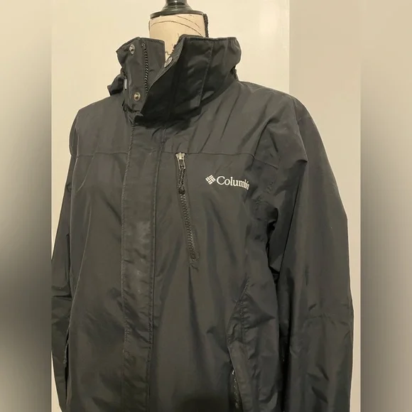 Columbia Jacket Black Waterproof Size Medium - Picture 2 of 7